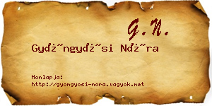 Gyöngyösi Nóra névjegykártya