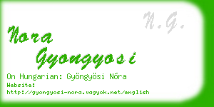 nora gyongyosi business card