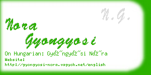 nora gyongyosi business card